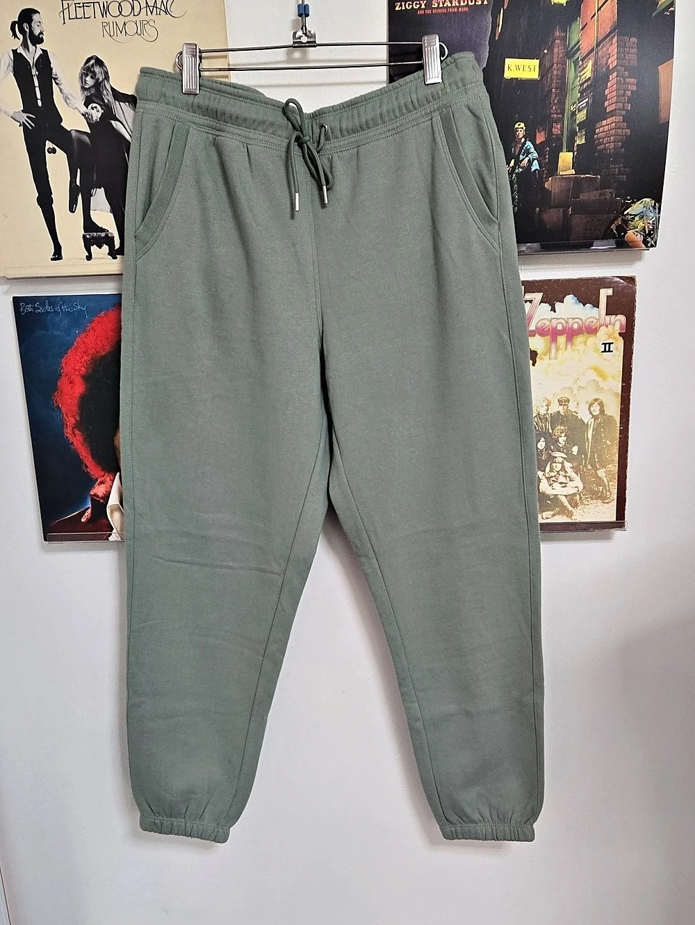 DKNY Sport Cotton Logo Jogger Pants Green Medium